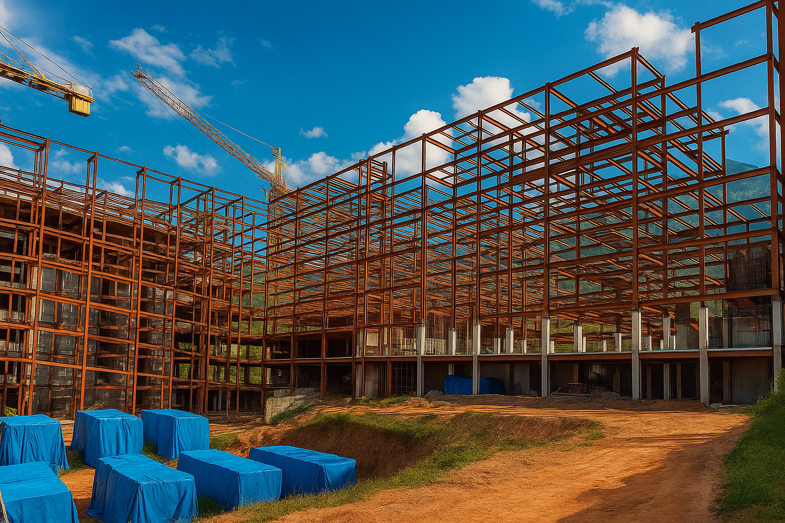Steel structure construction 3